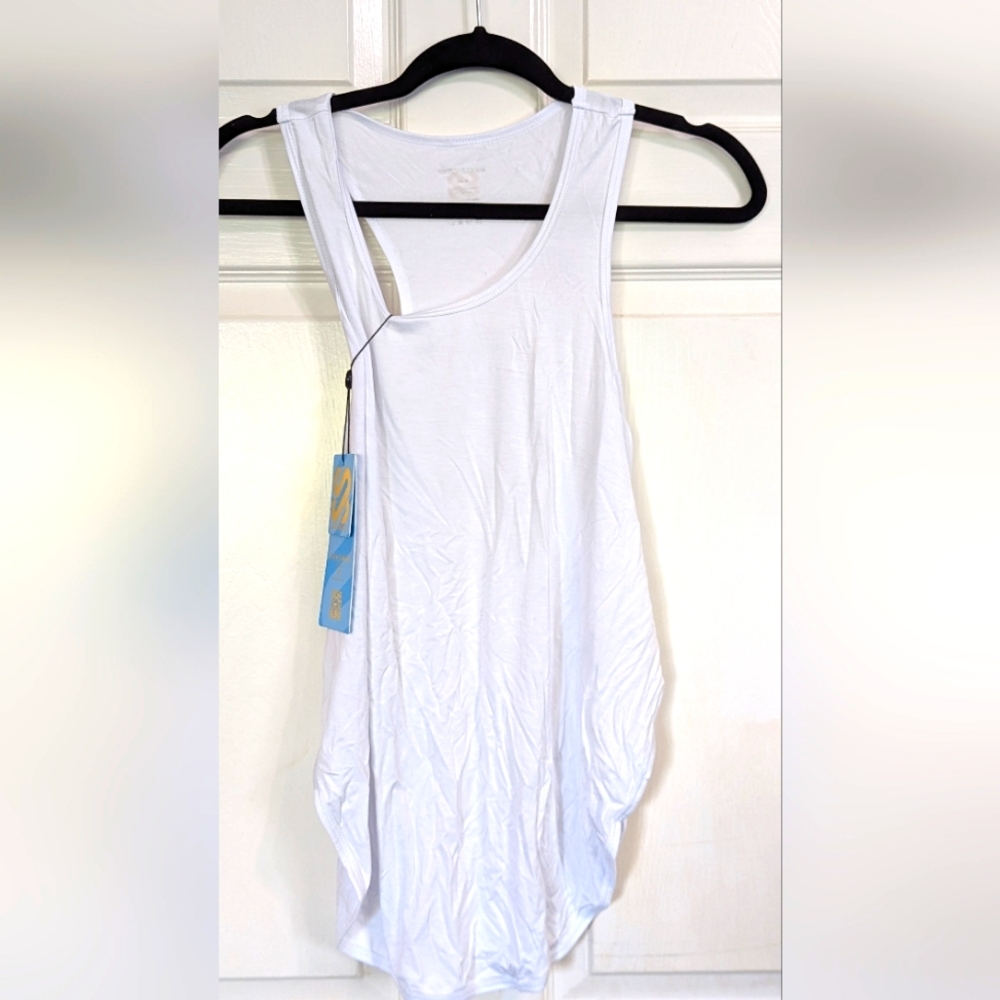 Sharny & Julius Mumlet Soft Skin Bamboo White Tank Top